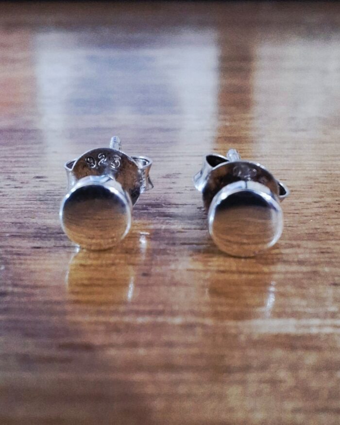 Aretes de Plata Esterlina 925 de Botón