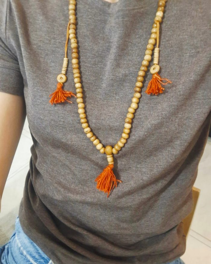 Mala de Hueso Marrón Tradicional del Himalaya